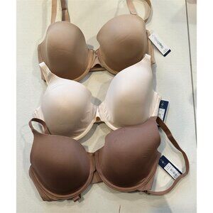 NWT Bundle of 3 GAP Body Bras Size 34DD